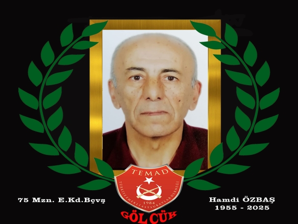 1975 mezunu E.Kd.Bçvş. Hamdi ÖZBAŞ hakkın rahmetine kavuşmuştur.