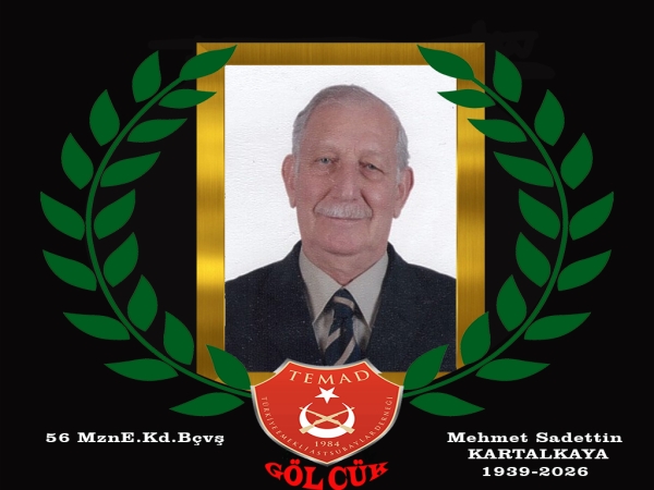 1956 mezunu Kd.Bçvş. Mehmet Sadettin KARTALKAYA hakkın rahmetine kavuşmuştur.