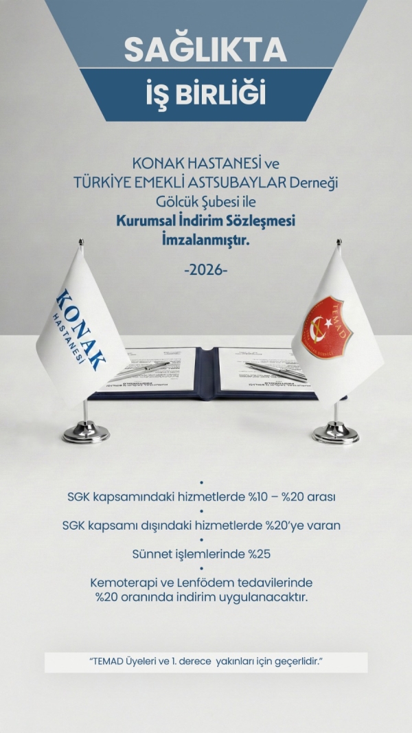 Konak Hastanesi kurumsal indirim anlaşması yapılmıştır