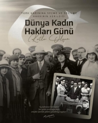 91 yıl &ouml;nce bug&uuml;n, Ulu &Ouml;nderimiz Mustafa Kemal Atat&uuml;rk&rsquo;&uuml;n &ouml;nc&uuml;l&uuml;ğ&uuml;nde kadınlar, demokratik temsil hakkını elde ederek T&uuml;rkiye&rsquo;nin &ccedil;ağdaşlaşma yolculuğunda &ouml;nemli bir adım attı. 5 Aralık D&uuml;nya Kadın Hakları G&uuml;n&uuml; kutlu olsun.