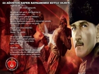 30 Ağustos 1922 tarihi, T&uuml;rk ulusunu esir etmek isteyen emperyalist g&uuml;&ccedil;lere karşı; kadınıyla &ccedil;ocuğuyla, ordusuyla topyekun verdiği bir savaşın ve ulusal benliğini kurtararak Zafer Destanının yazıldığı g&uuml;nd&uuml;r.