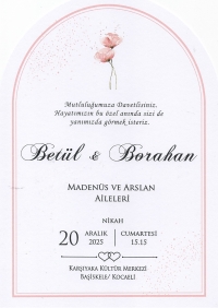 Birlesen elleriniz ve kalpleriniz birbirinden hi&ccedil; ayrılmasın. Bir hayati t&uuml;m g&uuml;zellikleriyle paylaşmanız dileklerimizle&hellip;