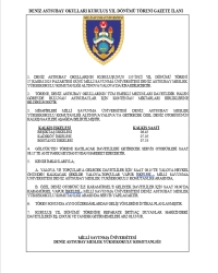 17 KASIM DENİZ ASTSUBAY OKULLARI KURULUŞ YIL D&Ouml;N&Uuml;M&Uuml; GAZETE İLANI